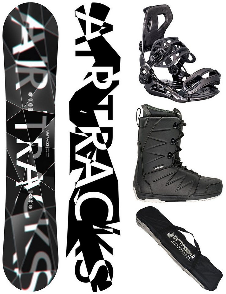 Airtracks Snowboard Snowboard Komplett Set Refractions Game Wide »Mod. 26/27 (4 St., 4er Pack), Snowboard + Bindung Master + Boots + Bag / 155 159 161 165 168 171 cm Bild 4