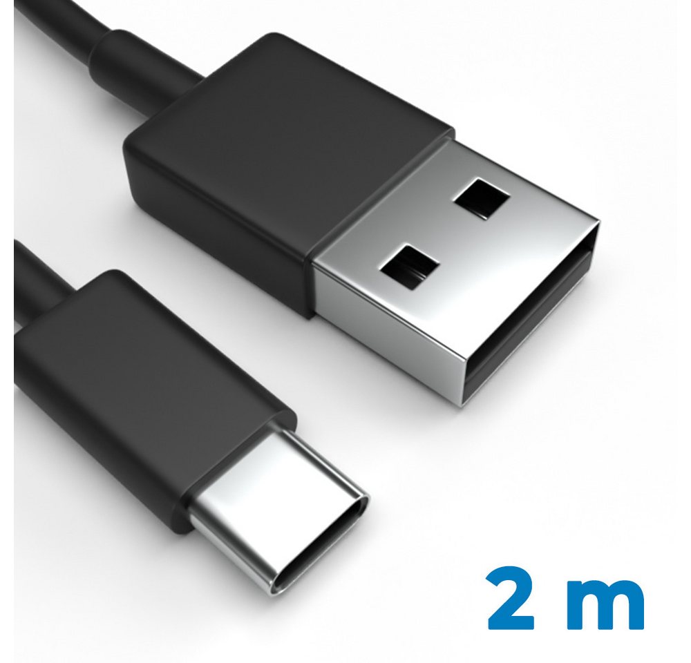 Justcom Samsung Galaxy S9 Plus USB-Kabel, USB-C, USB-A (200 cm), Schnellladekabel, Datenkabel, Handy, Tablet