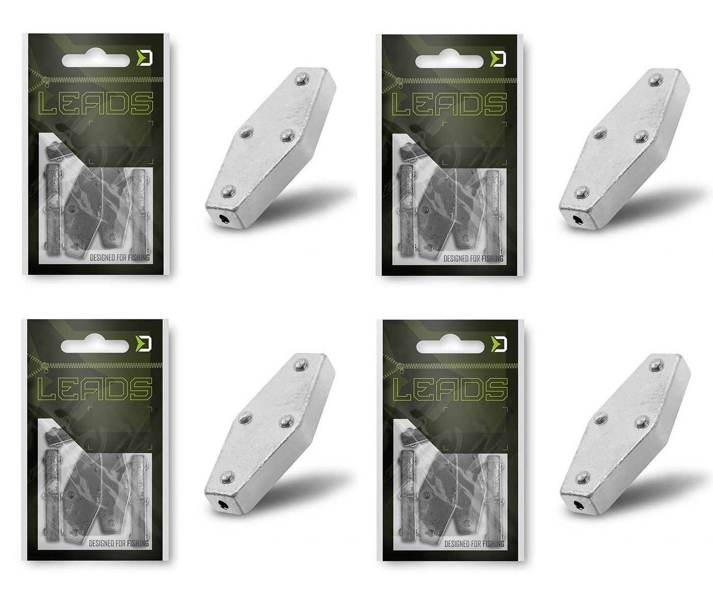 Delphin.sk Sargblei 20 Sargbleie SET LEADS Angeln Gewichte 20g 25g 30g 40g, (20-St), Mit Noppen Bild 2