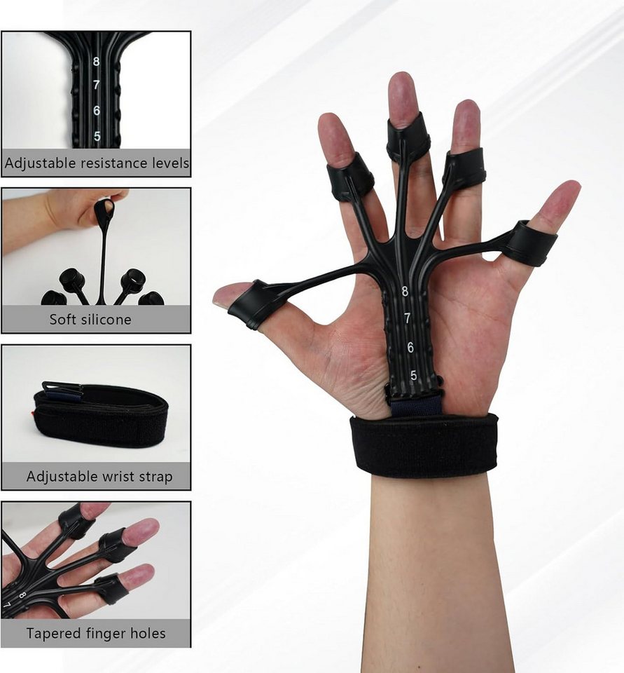 FELIXLEO Handmuskeltrainer Finger Trainer Set Handtrainer 8 Stufen Griffkraft Trainer Vater Bild 2