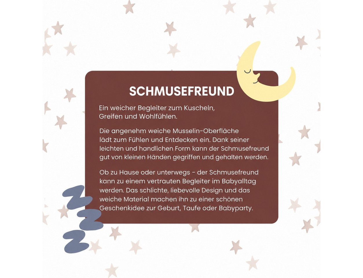 Bebekevi Schmusetuch Schmusetuch Hase aus Musselin, 2-lagig, Kuschel- & Schlafbegleiter Bild 3