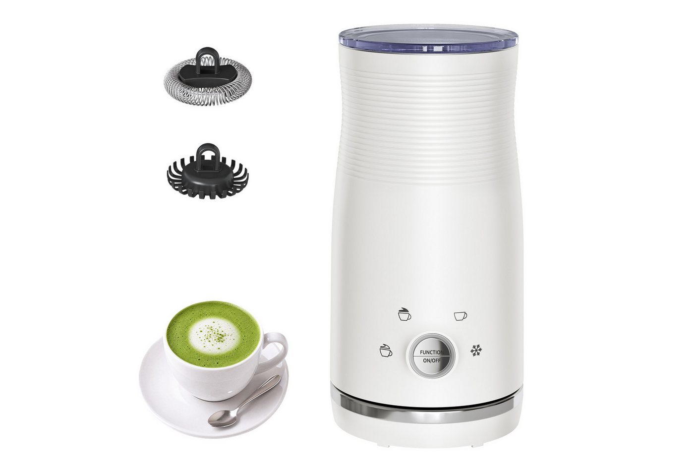 SONGMICS Milchaufschäumer Elektrischer 4-in-1 Automatisch 300 ml, 10,5 x 10,5 x 20,3 cm,weiß Bild 5