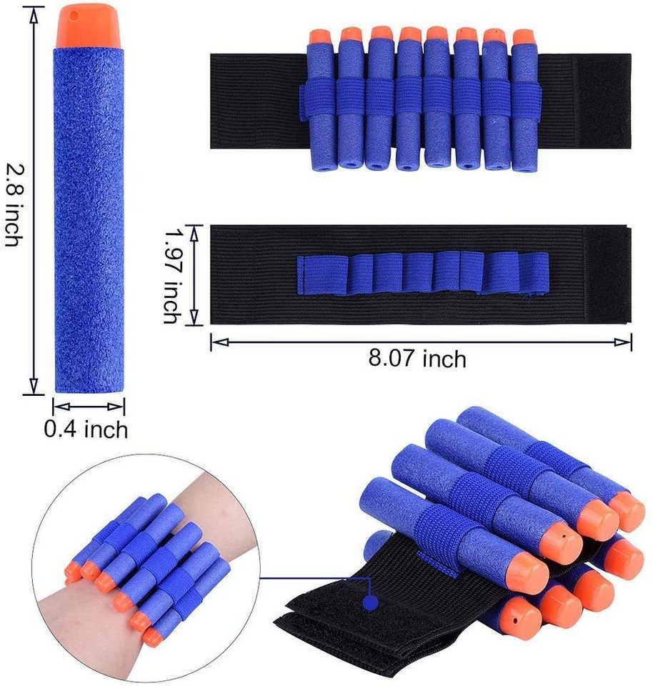 EXTSUD Protektorenjacke 2er Taktische Weste Jacke Set (Kids Tactical Vest für Nerf Zubehör Set mit 80 Darts Nachfüllpack, 2-tlg., Taktische Jacke Set für Nerf Guns N-Strike Elite), für Nerf Guns N-Strike Elite-Serie Bild 4