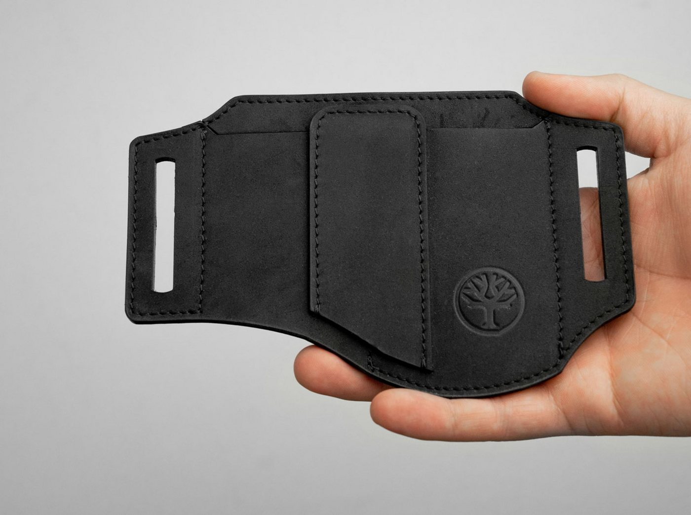 Böker Manufaktur Solingen Taschenmesser Böker Manufaktur Solingen Lederholster ED-Three Schwarz Bild 5