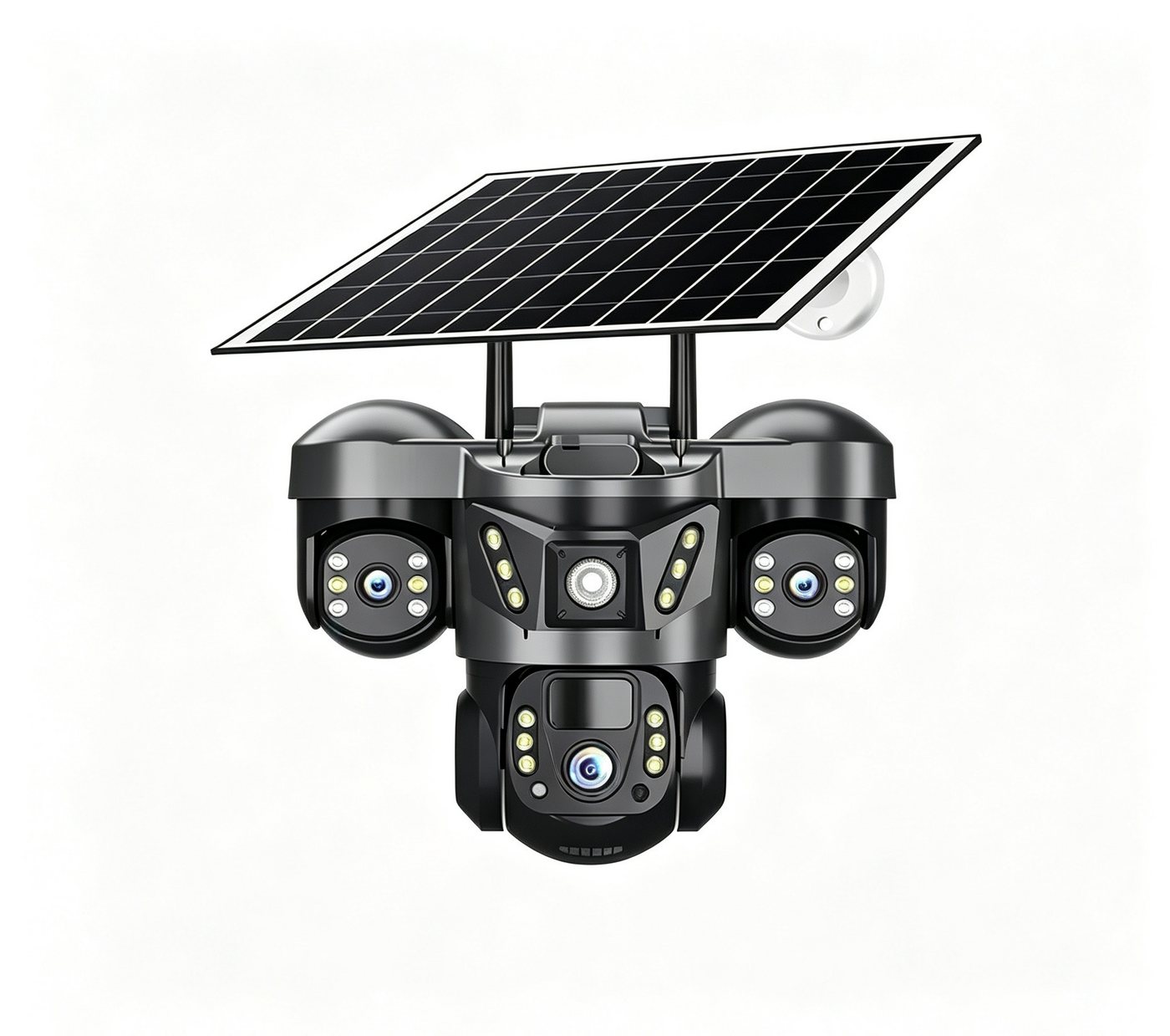 ANTCOOL Überwachungskamera Solar Überwachungskamera 3‑Objektiv WLAN PTZ 360° Nachtsicht Außen Bild 5