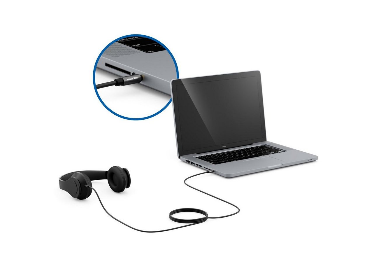 deleyCON deleyCON 1,5m Klinke Audio Stereo AUX Kabel 3,5mm Klinkenkabel Audio-Kabel Bild 5