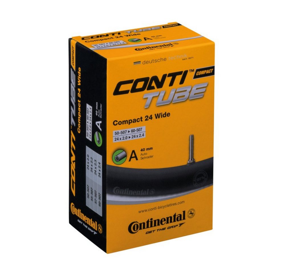 CONTINENTAL Fahrradschlauch 24" Schlauch "Compact 24 wide", 24x1.90/2.125" (50/60-507) AV