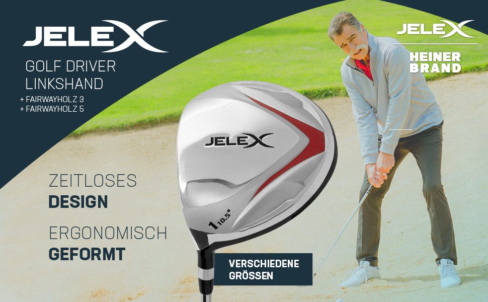 JELEX Driver Golfschläger Driver 1 10,5°, ergonomischer Gummi-Griff Bild 4