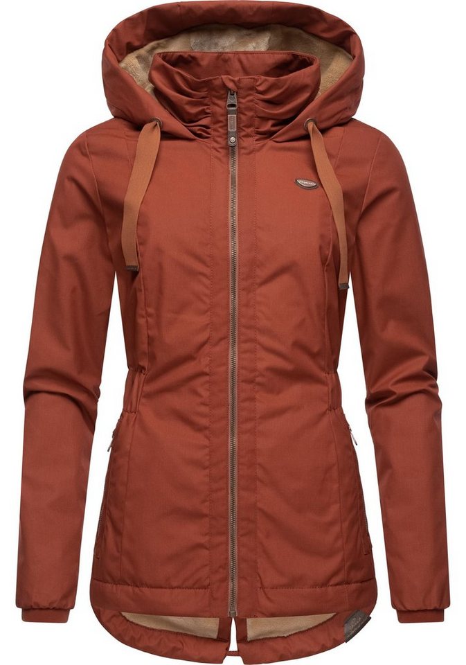 Ragwear Outdoorjacke Varvarra stylische Übergangsjacke mit großer Kapuze