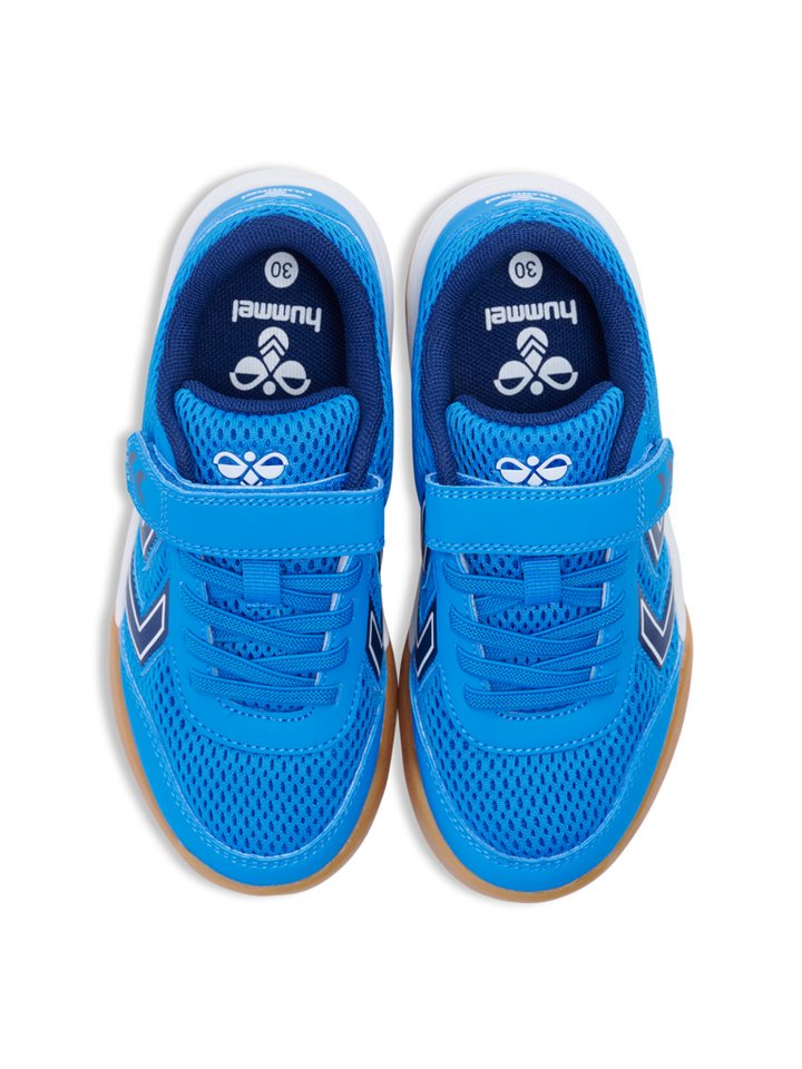 hummel MULTIPLAY FLEX VC JR Hallenschuh (für Kinder) Indoor Sportschuhe mit Klettverschluss, nicht abfärbende Sohle