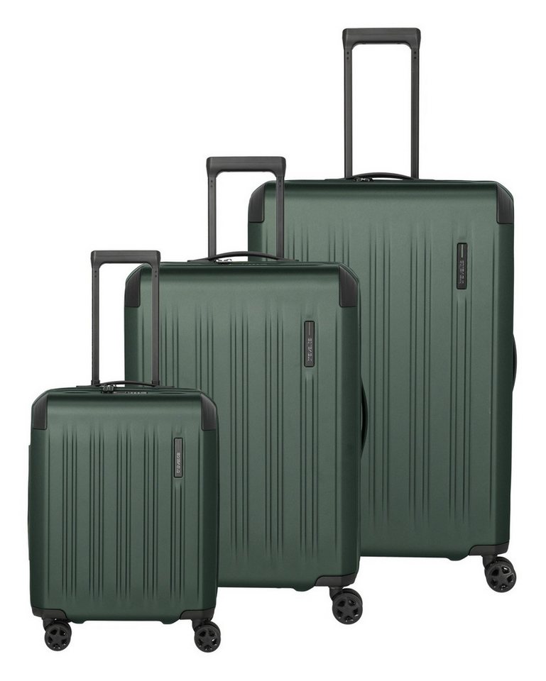 travelite Trolleyset DYNAMIIC 3-teilig Hartschale, 4 Rollen, (Set, 3 tlg., S+/M/L), ABS-Hartschale und Volumenerweiterung