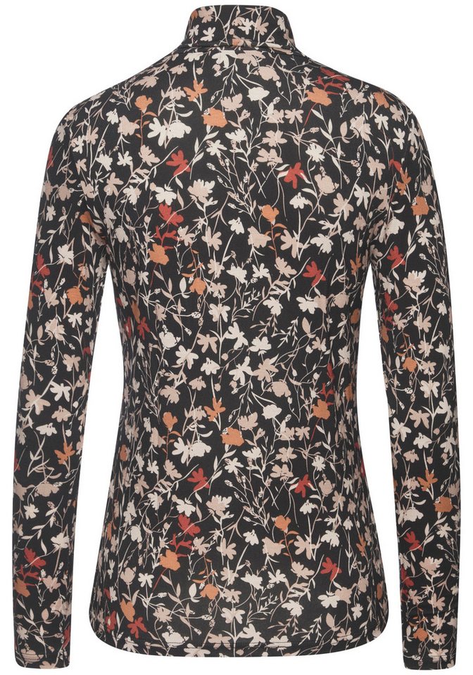 LASCANA Rollkragenshirt mit Blumenprint, Jerseyshirt, modisches Basic Bild 4