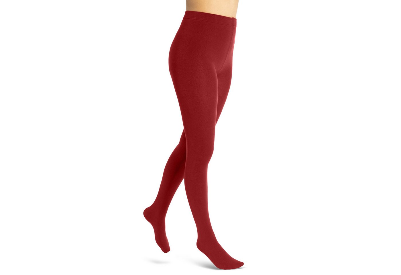 sockenkauf24 Thermostrumpfhose Damen Strumpfhose mit Innenfleece in 10 Farben (Rot 38-40) extra warm Winter Strumpfhose WP