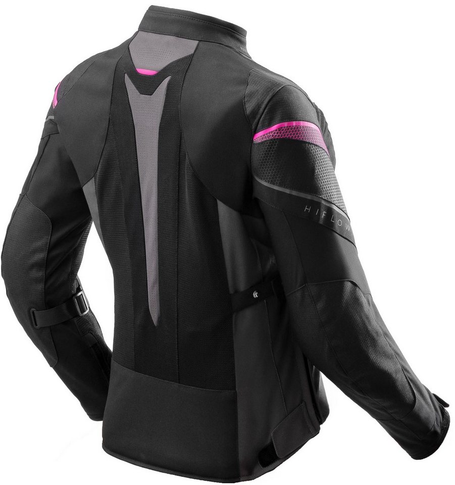 Rebelhorn Motorradjacke Hiflow 5 wasserdichte Damen Motorrad Textiljacke Rückenprotektor enthalten,Verbindungsreißverschluss,Ellenbogenpro Bild 4