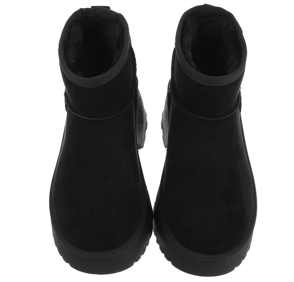 Ital-Design Plattform Ankle Boots für Damen – Stilvoll & Bequem Snowboots (90503049) Blockabsatz Stiefeletten in Schwarz Bild 4