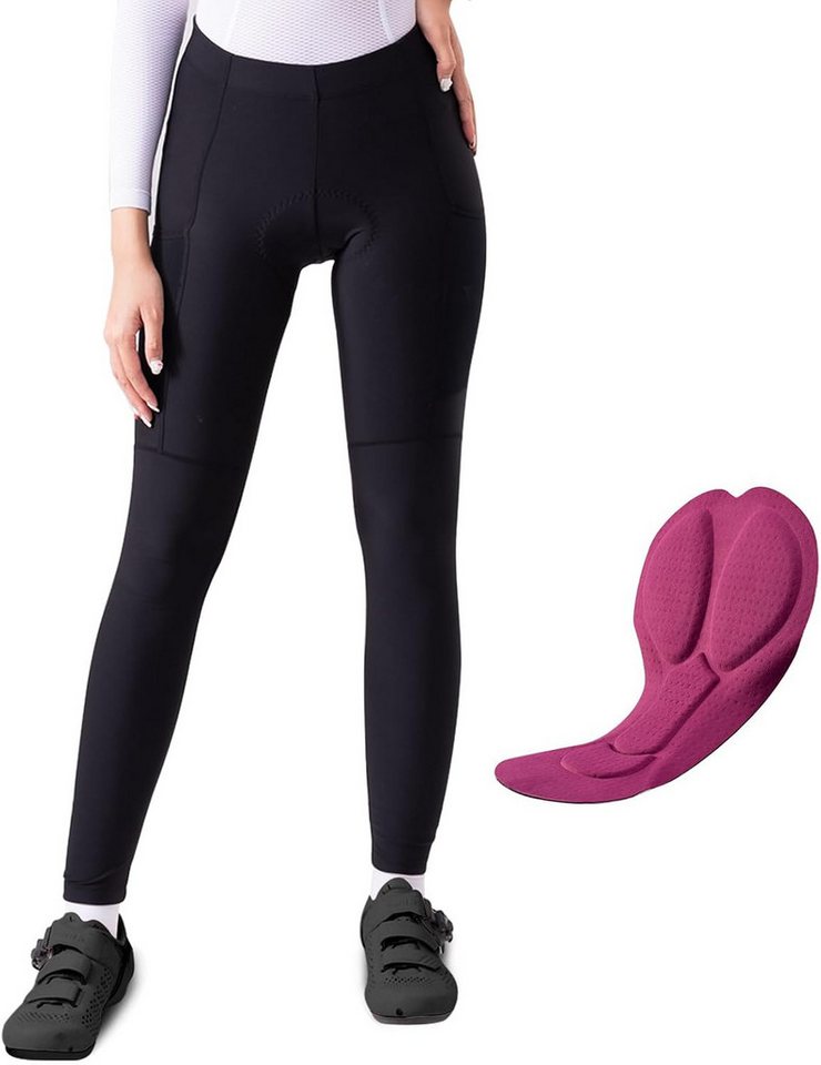 ROCKBROS Fahrradhose Winter Fahrradhose Damen Gepolstert Elastisch Bild 3