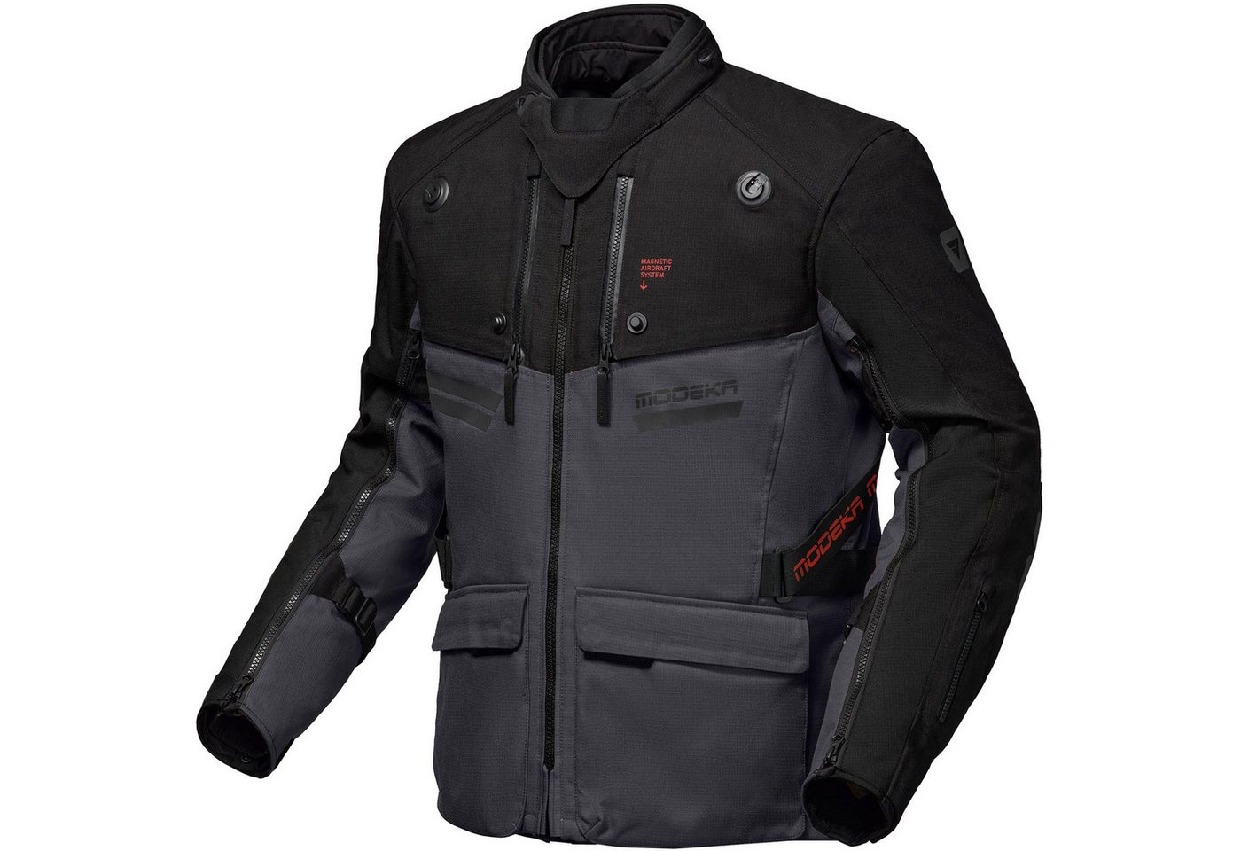 Modeka Motorradjacke Atlaz Motorrad-Textiljacke Airbag vorbereitet,Ellenbogenprotektoren enthalten,Schulterprotek