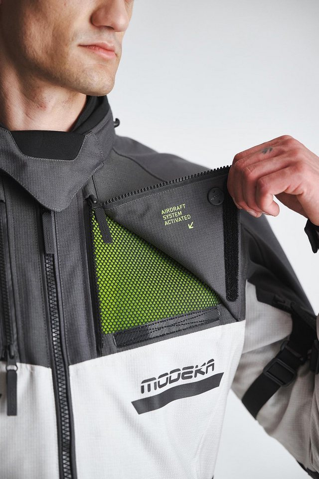 Modeka Motorradjacke Atlaz Motorrad-Textiljacke Airbag vorbereitet,Ellenbogenprotektoren enthalten,Schulterprotek Bild 4