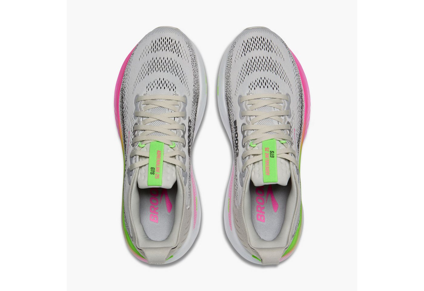 Brooks Adrenaline GTS 25 - Damen Laufschuh - Oyster/Pink/Green Laufschuh Bild 4