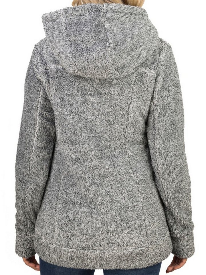 DENIMFY Outdoorjacke Damen Fleecejacke DFMila Regular Fit Kapuzenjacke mit Teddyfleece Bild 3