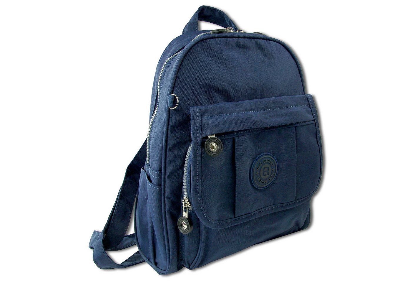 BAG STREET Freizeitrucksack Bag Street Rucksack Crinkle Nylon navy (Cityrucksack), Damen, Jugend Cityrucksack, Freizeitrucksack Nylon, blau ca. 30cm hoch Bild 5