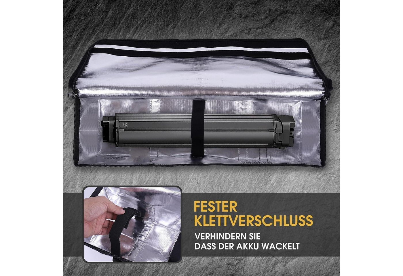 LuxusKollektion Fahrradtasche Ebike Akkutasche Brandschutz Wasserdicht Feuerfest Lipo Safe M Bild 2