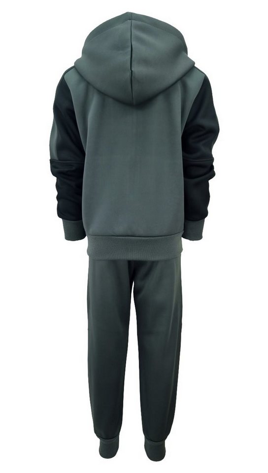 Fashion Boy Jogginganzug Freizeitanzug 2-teilig mit Fleece – Kapuzenjacke & Jogginghose JF3739e (Set, Kapuzenjacke & Jogginghose), für Kinder, mit praktischen Reißverschlusstaschen Bild 2