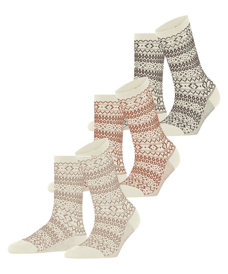 Esprit Funktionssocken Esprit Sami Pattern 3-Pack Damen (3-Paar)