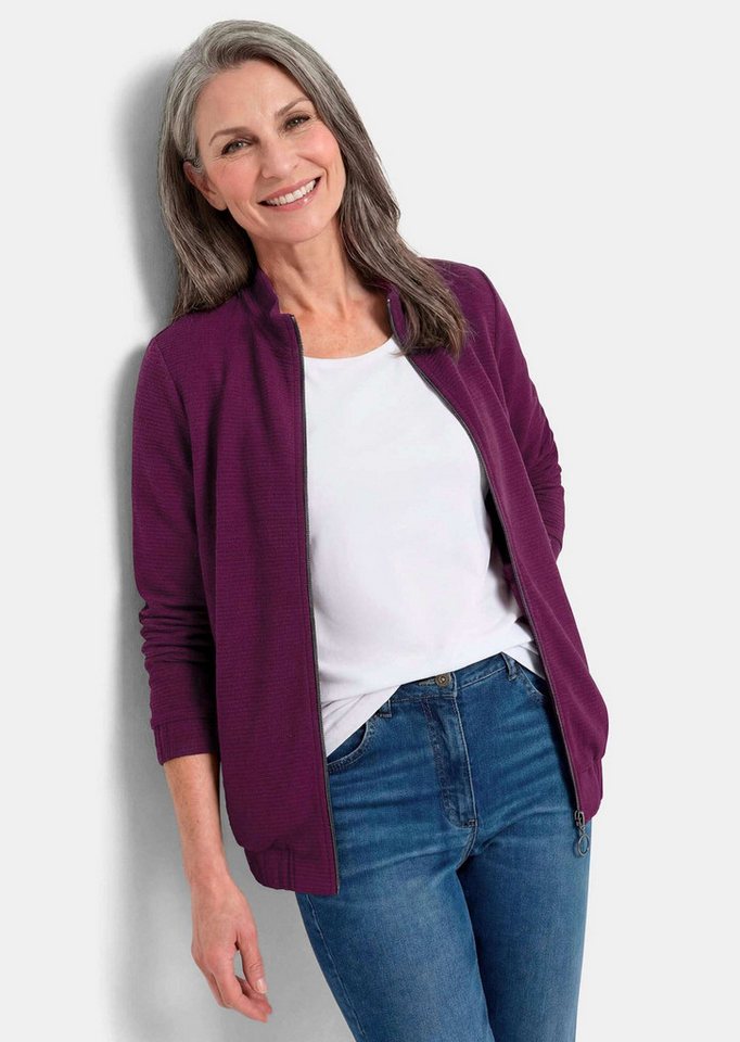 GOLDNER Outdoorjacke Jerseyjacke mit Ottomanstruktur Sportive Blouson-Form mit Stehkragen, Reißverschluss und Gummibund Bild 4