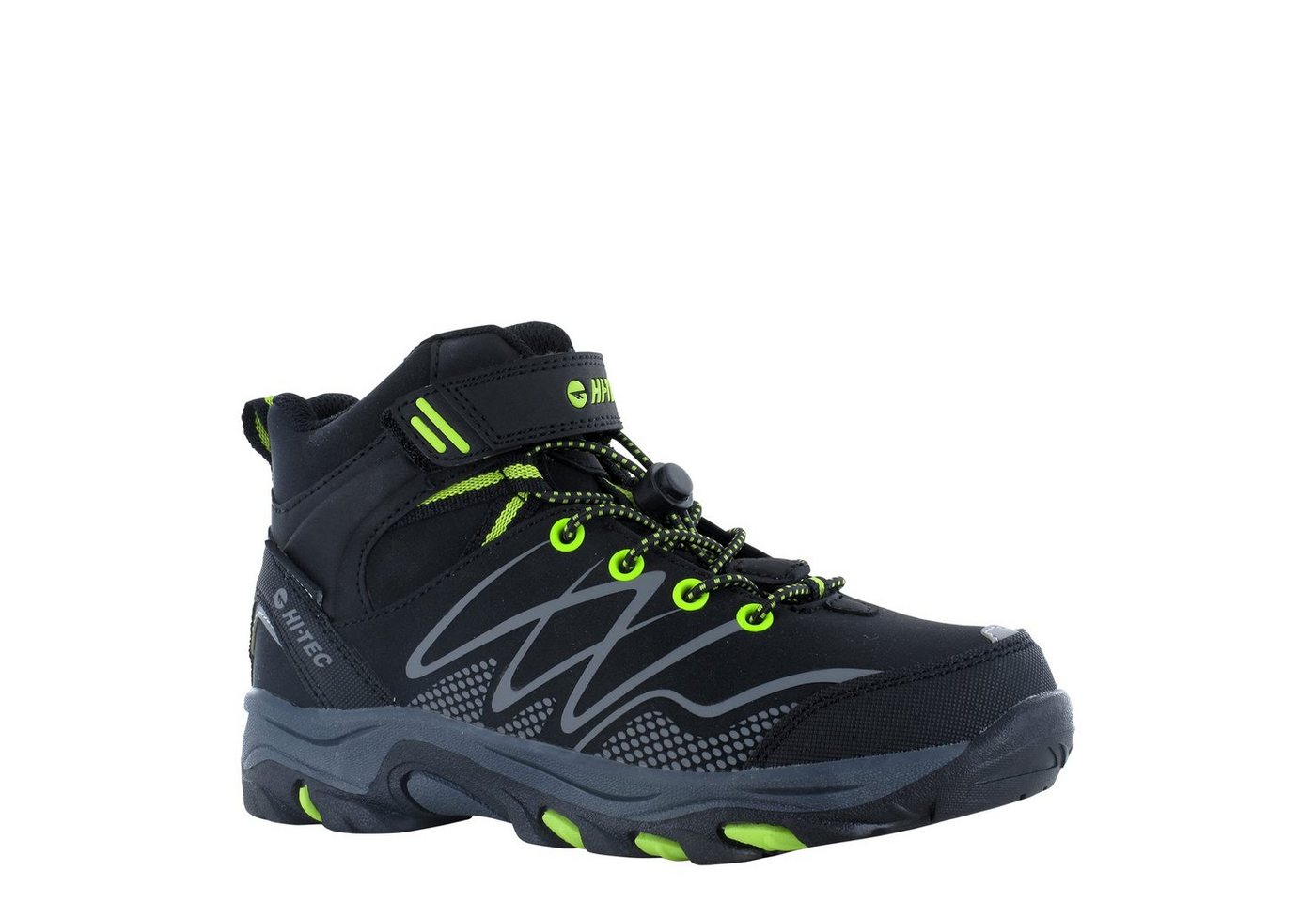 Hi-Tec Hi-Tec Blackout Mid WP Jr schwarz/lime Wanderschuh Bild 2