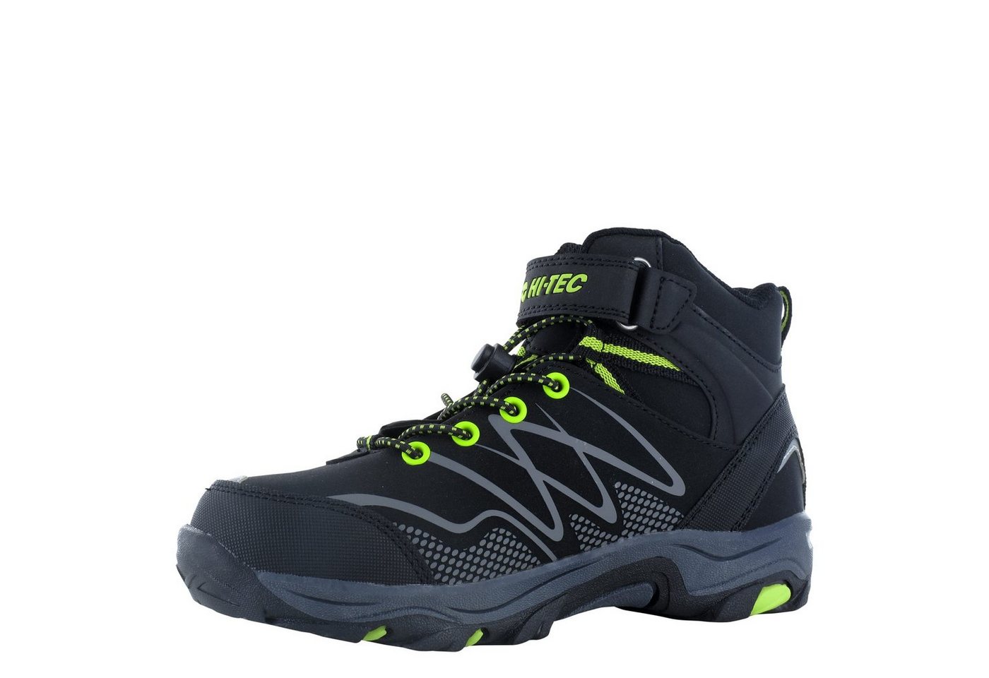 Hi-Tec Hi-Tec Blackout Mid WP Jr schwarz/lime Wanderschuh Bild 4