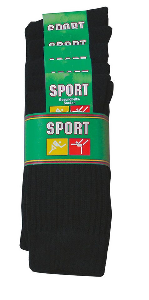 Wowerat Sportsocken 5 Paar Sport Gesundheitssocken mit Komfortbund Tennissocken schwarz (Set, 5 Paar) Extra-weiches Bündchen