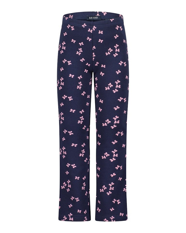 Blue Seven Thermoleggings Blue Seven Sweat Leggings nachtblau Schleife (1-tlg., kein Set)
