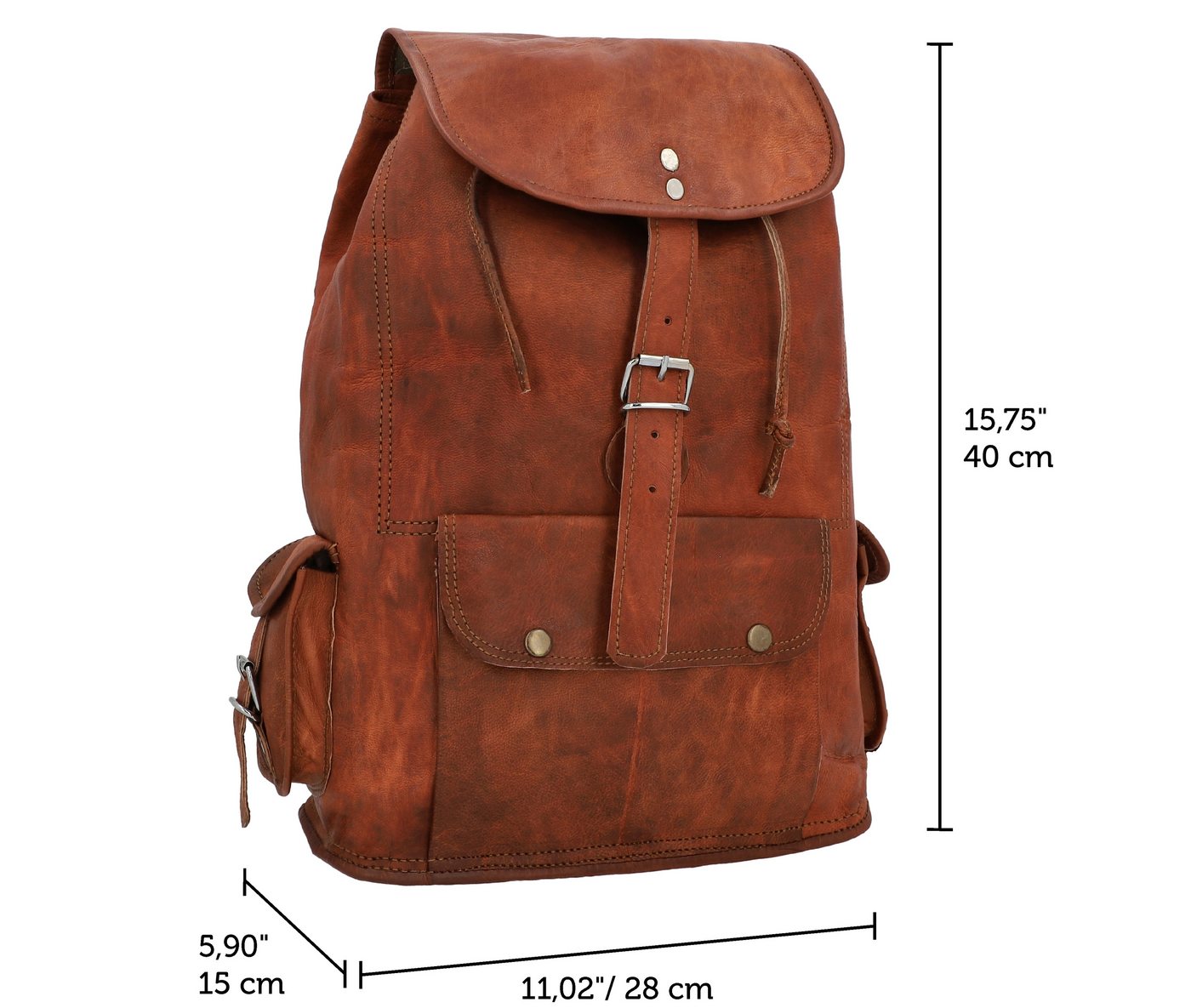 Gusti Leder Rucksack Gusti Leder Lederrucksack Bobbie 15" (1-tlg) Bild 2