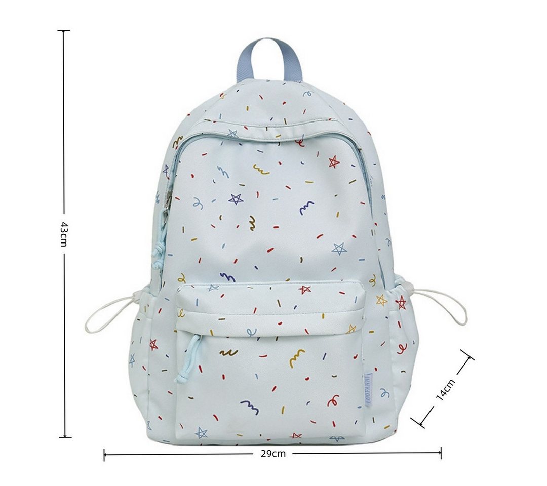 nsihing Schulrucksack Leichter Rucksack Y2K Teenager Mädchen kawaii Schultasche, für Schule Jungen Teenager Arbeitstasche Backpack Aesthetic Casual Bild 3