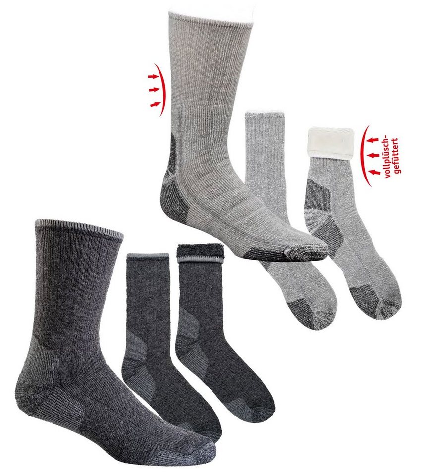 TippTexx 24 Thermosocken 2 Paar Vollplüsch Thermo Socken CORDURA Outdoor WARM & HALTBAR (2 Paar) extra-wärmendes Innenpolster Bild 2