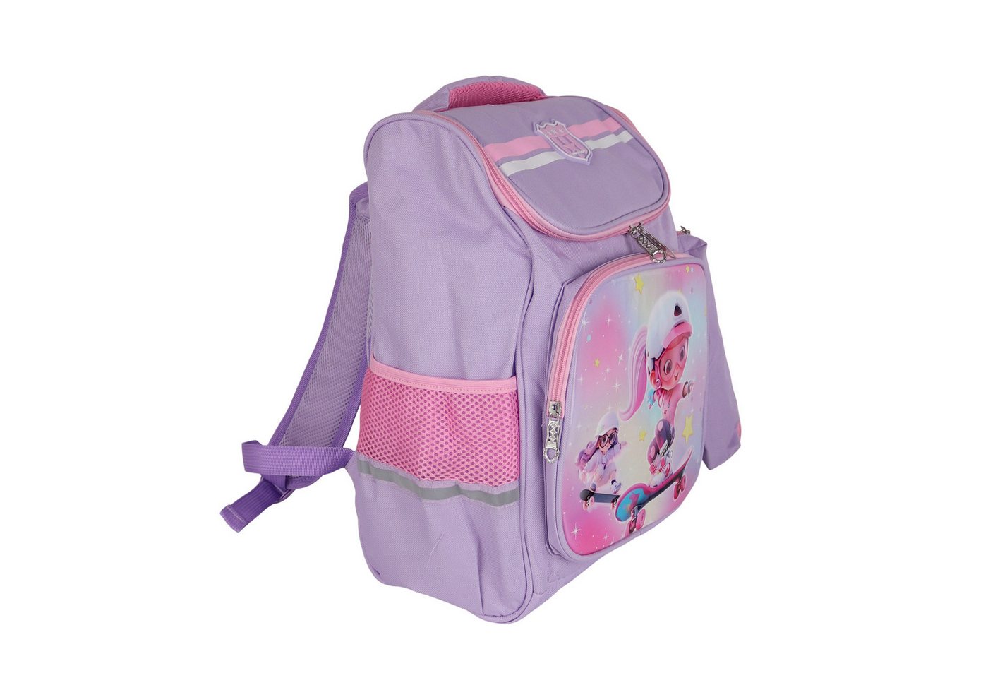 MIRROSI Schulranzen Kinder Schulranzen Rucksack 34x41x16 cm mit Motiv, Reflektorstreifen & Seitenfächern, gepolsterter Schulrucksack Bild 5