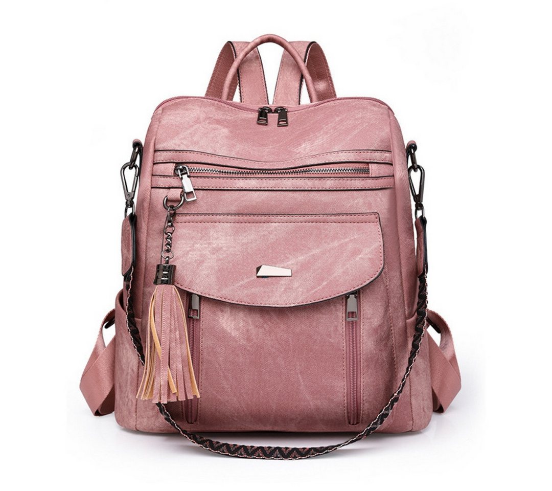 inschimmer Cityrucksack Rucksakck Damen Vintage Cityrucksack Tagesrucksack für Arbeit Schule Bild 2