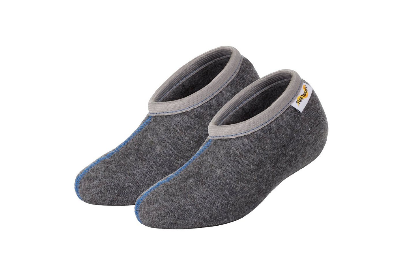 TippTexx 24 Funktionssocken 2 Paar Stiefelsocken Grau mit Wolle für Kinder ideal für Gummistiefel Bild 2
