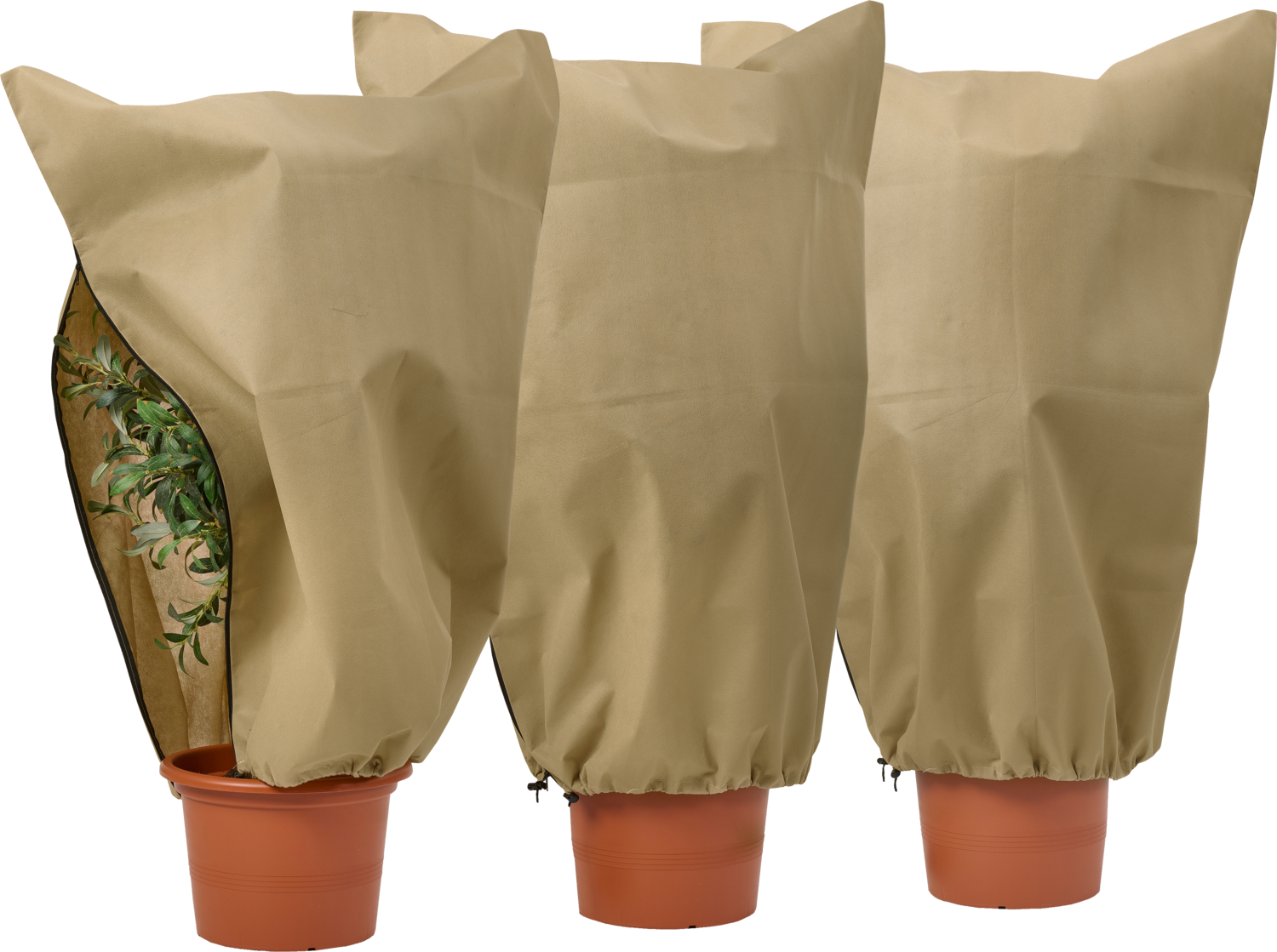 PARKSIDE® Pflanzenschutz-Vlieshaube, L (3 Stück), XL (2 Stück), XXL (1Stück) (Beige)
