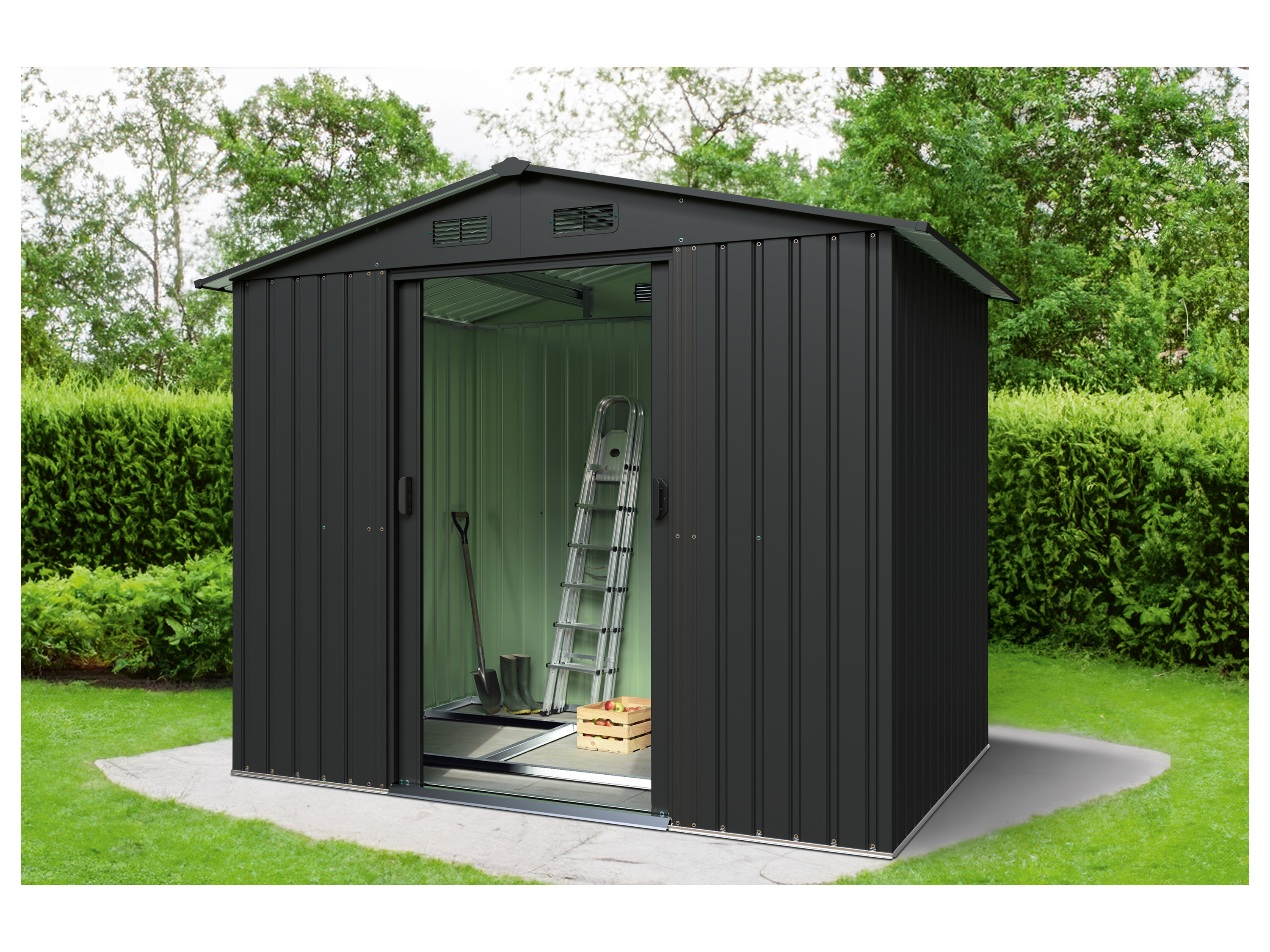 PARKSIDE® XL-Gartengerätehaus (Anthrazit) Bild 4
