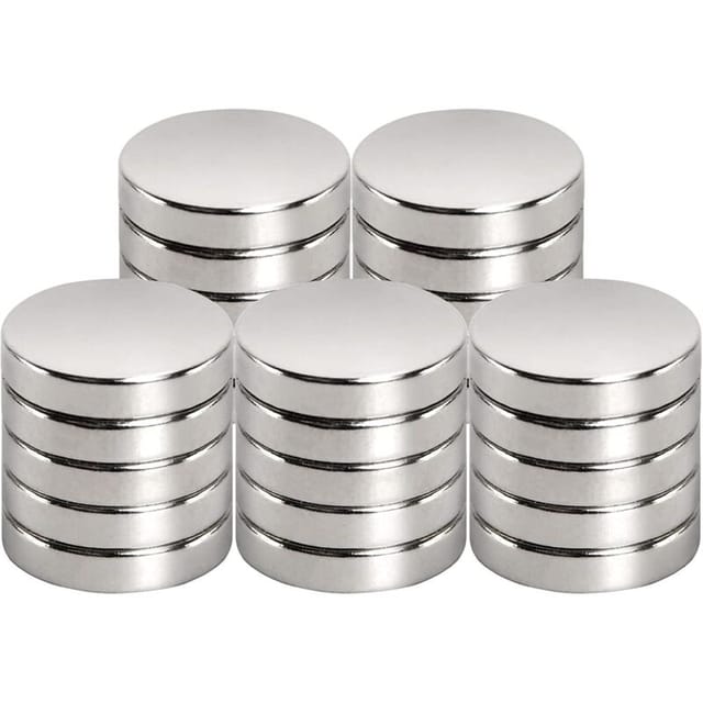 Neodym-magnet, 15 Mm X 3 Mm – Magnetkraft Bis Zu 18 Blatt A4-papier – Dreifache Nickel-kupfer-beschichtung – 25er-packung