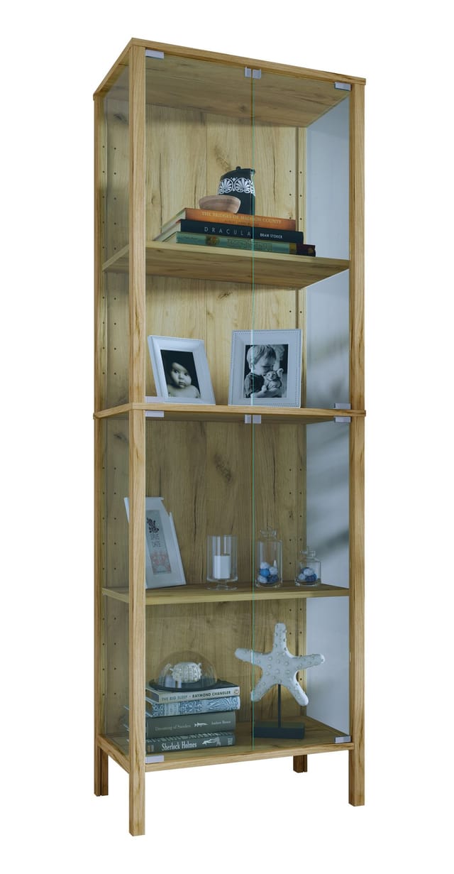Jensol Glasvitrine Hoch Schrank Stehend