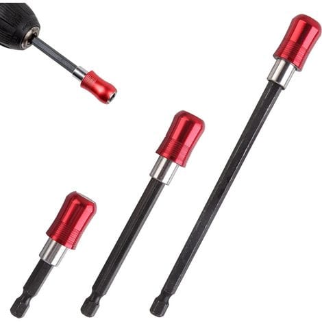 Schraubendreher-bit-halter-verlängerungs-bit-halter 1/4 Zoll Schraubendreher-bit-halter Schraubendreher-bohrfutter-adapter Sechskantschaft 60/100/150 Mm Für Elektrische Bohrschrauber (3 Stück)