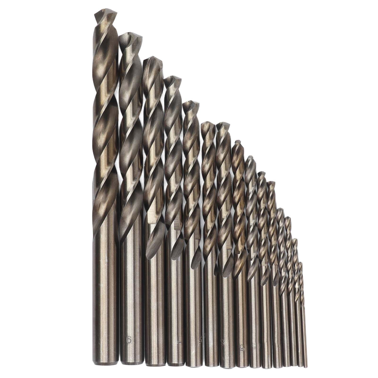 15-teiliges Kobalt-gold-bohrerset (135°) Für Hartmetalle, Hochleistungs-bohrset