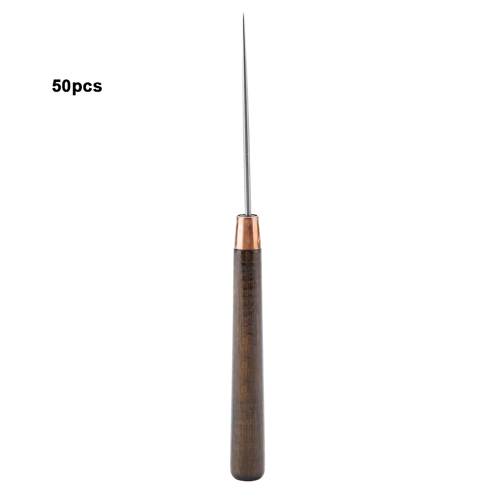 Schachtel Mit 50 Ahlen Mit Holzgriff (16,5 Cm) Zum Nähen Von Leder Und Strickarbeiten