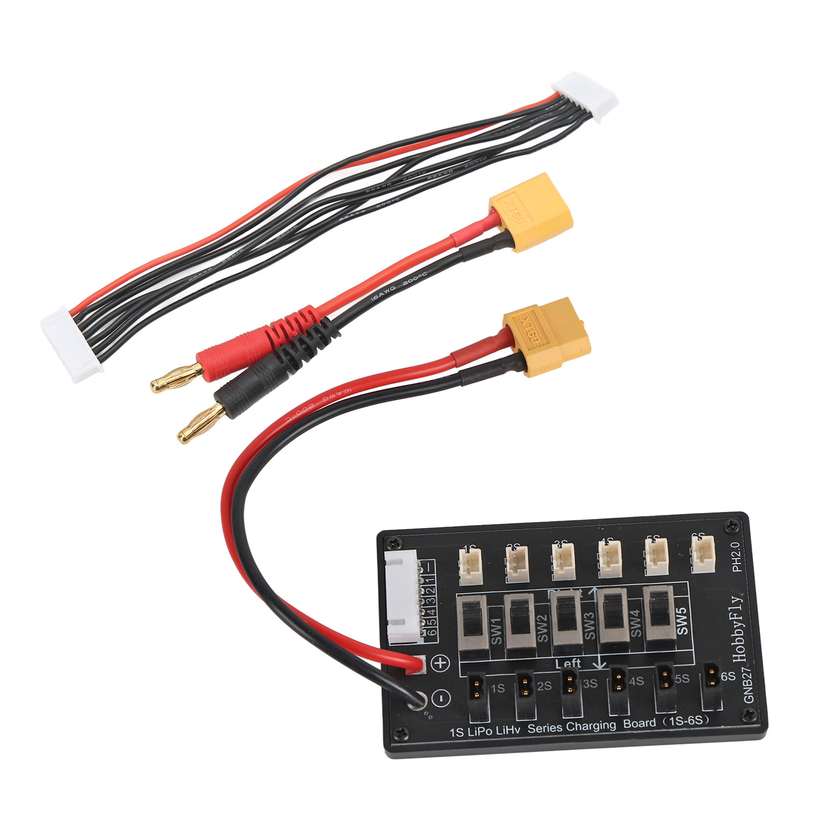Paralleles Ladeboard Für 1s-akkus Mit Xt60-anschluss, Serielles Lithium-akkuladegerät Für Akkupacks.