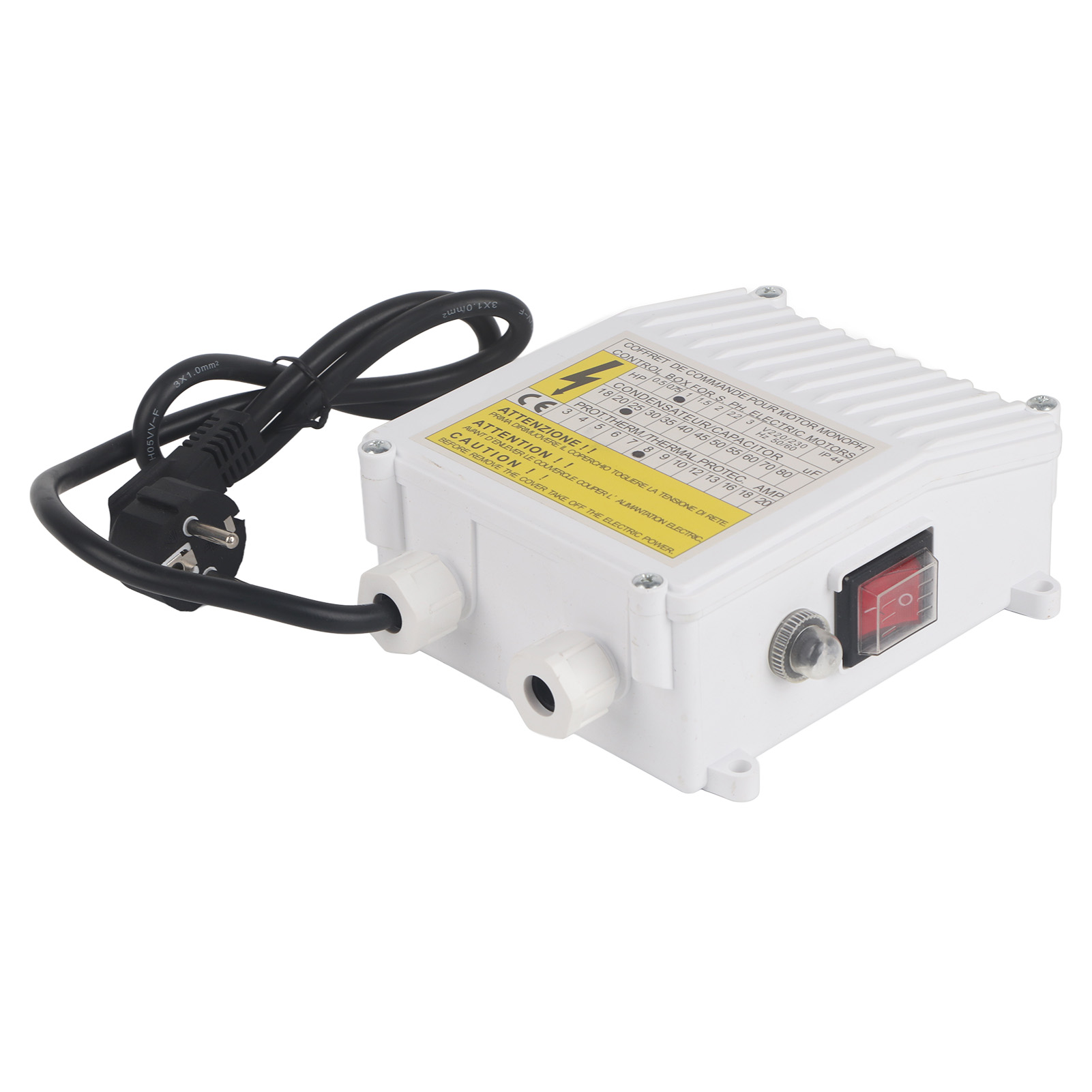Pumpensteuerkasten Mit Integriertem Thermoschutzschalter Für 0,75 Kw (1 Ps) Tauchpumpen, 220 V Eu-stecker