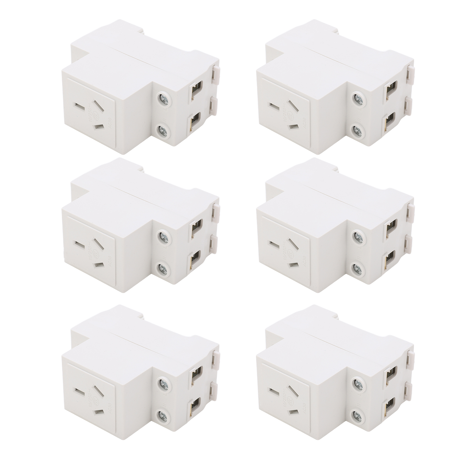 Stück 3-polige 250-v-din-schienen-modulsteckdose Für Elektrische Geräte Ac30-103 10a