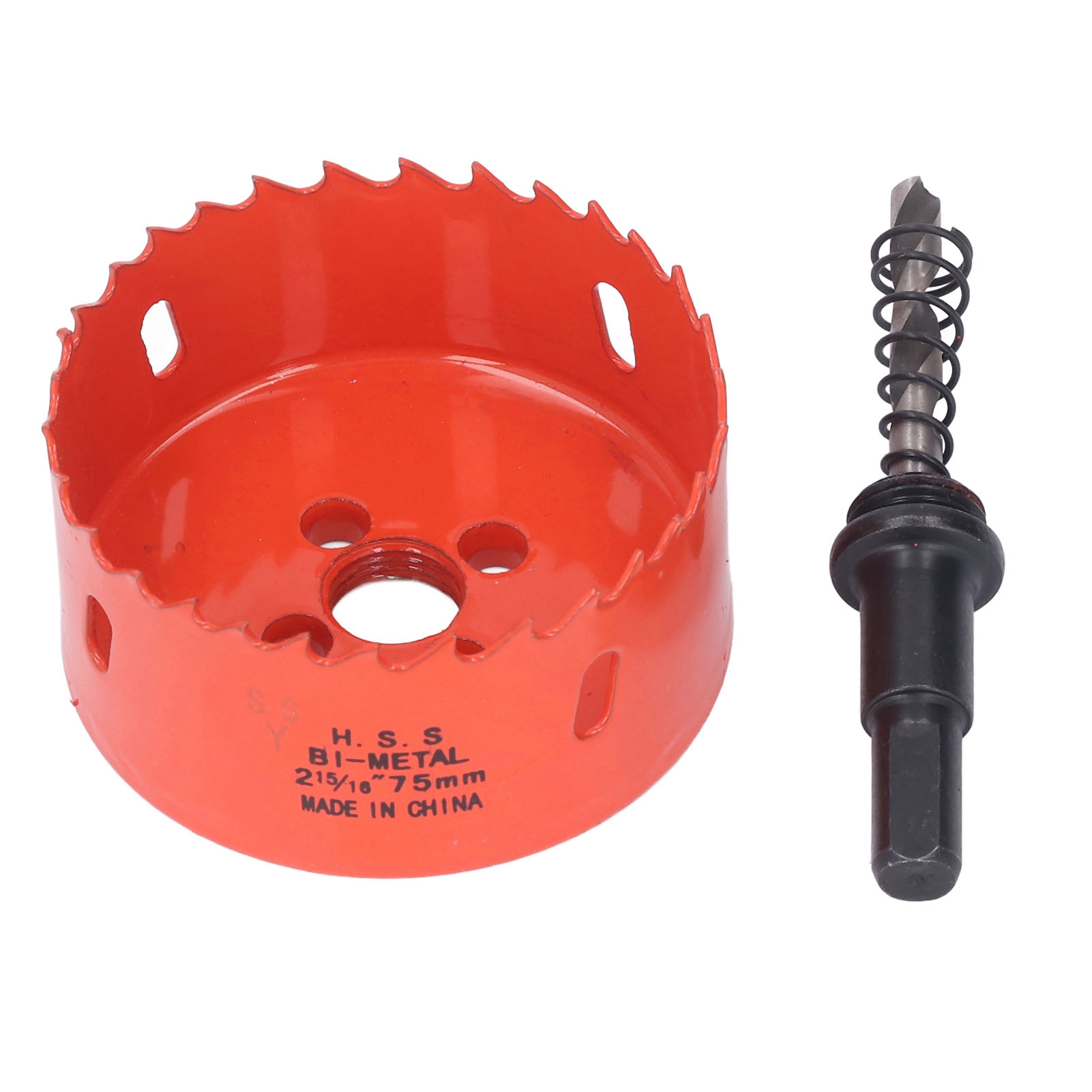 Bimetall-hss-kernbohrer Für Holz Und Pvc, 75 Mm Mit Bohrfutter